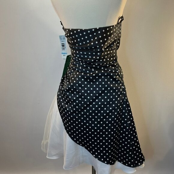 ONYX Nite Women's B/W Polka Dot Formal Prom Dress - Juniors Size 5/6 - NWT $130 - Picture 4 of 4